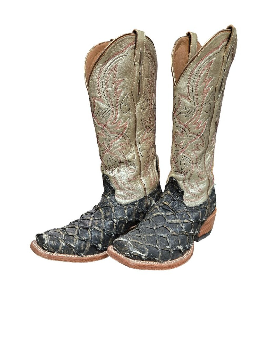 Ariat Pirarucu Derby Exotic cowgirl boots Sz 9.5B